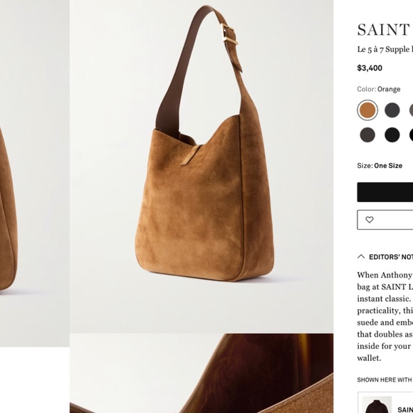 SAINT LAURENT Le 5 à 7 Supple suede shoulder bag - Picture 6 of 6